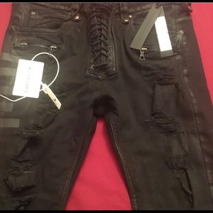 Ben Taverniti Unravel project Lace Up Jeans